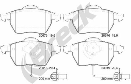 Audi Remblokkenset, schijfrem 230180070110
