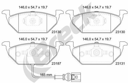 Audi Remblokkenset, schijfrem 231310070210