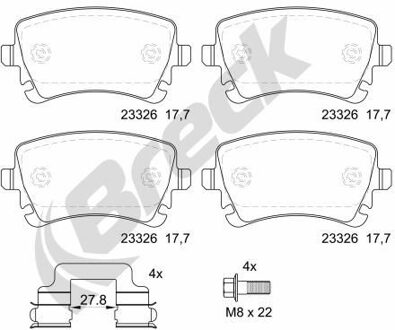 Audi Remblokkenset, schijfrem 233260070200