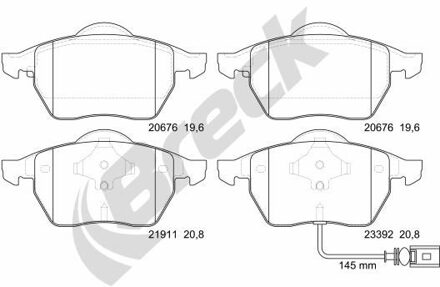 Audi Remblokkenset, schijfrem 233920070110