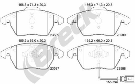 Audi Remblokkenset, schijfrem 235870070110