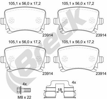 Audi Remblokkenset, schijfrem 239140070400