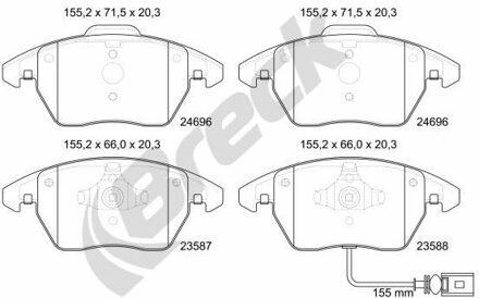 Audi Remblokkenset, schijfrem 246960070110