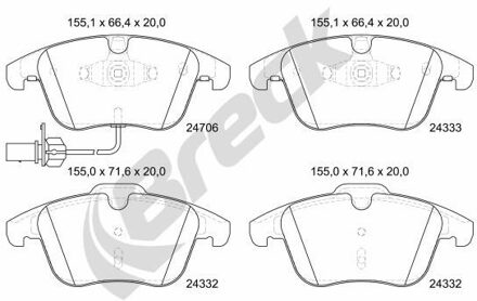 Audi Remblokkenset, schijfrem 247060055110