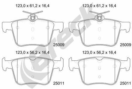 Audi Remblokkenset, schijfrem 250090070400