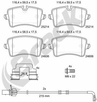 Audi Remblokkenset, schijfrem 252140055410