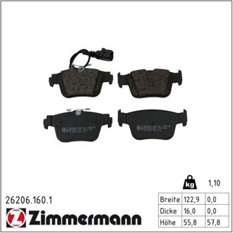 Audi Remblokkenset, schijfrem 262061601