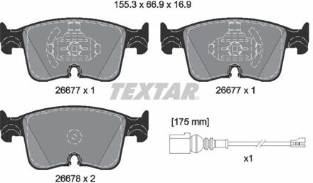 Audi Remblokkenset, schijfrem 2667702