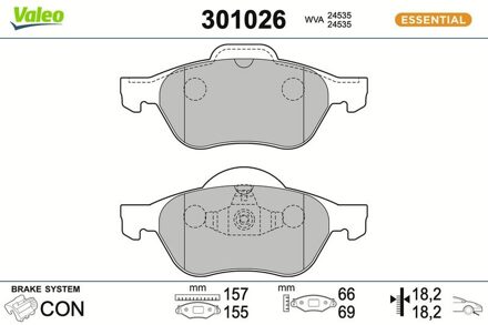 Audi Remblokkenset, schijfrem 301026