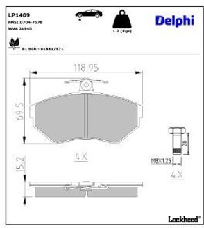 Audi Remblokkenset, schijfrem LP1409
