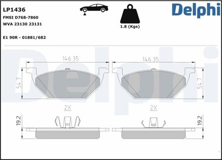 Audi Remblokkenset, schijfrem LP1436