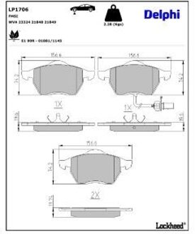 Audi Remblokkenset, schijfrem LP1706