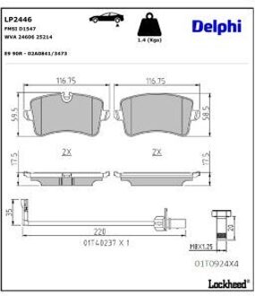 Audi Remblokkenset, schijfrem LP2446