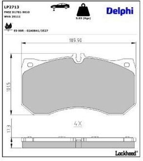 Audi Remblokkenset, schijfrem LP2713