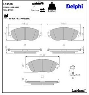 Audi Remblokkenset, schijfrem LP3368