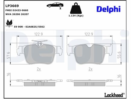 Audi Remblokkenset, schijfrem LP3669