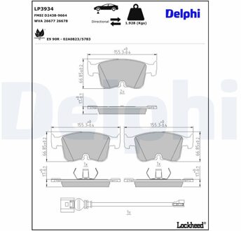 Audi Remblokkenset, schijfrem LP3934