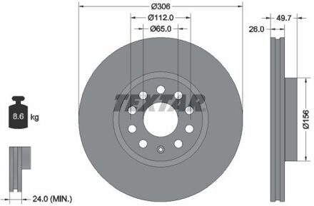 Audi Remschijf 92334805