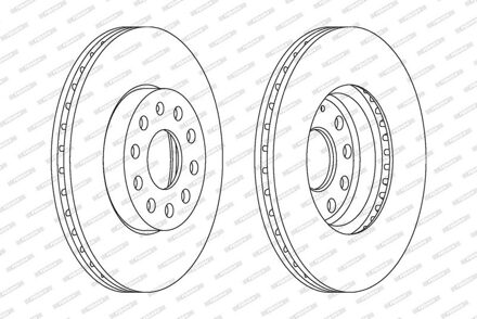 Audi Remschijf DDF1218C