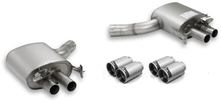 Audi Remus uitlaat passend voor (Axle-Back System) Audi RS4/RS5 - Zilver / Carbon 0470170500LR004683CR