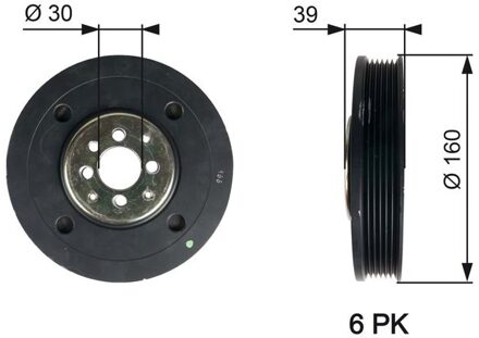 Audi Riemschijf, krukas DriveAlign® TVD1004