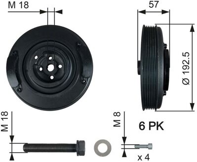 Audi Riemschijf, krukas DriveAlign® TVD1033A