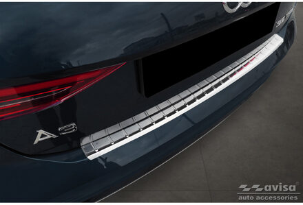 Audi RVS Bumper beschermer passend voor Audi A3 (8Y) Sportback 2020- 'Ribs' AV235514