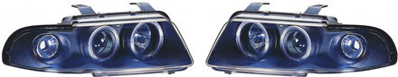 Audi Set Koplampen Audi A4 B5 1995-1998 - Zwart - incl. Knipperlichten & Angel-Eyes