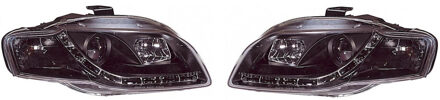 Audi Set Koplampen incl. DRL Audi A4 B7 2005-2008 - Zwart