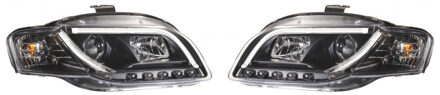 Audi Set Koplampen incl. DRL 'Light-Bar' Audi A4 B7 2005-2008 - Zwart