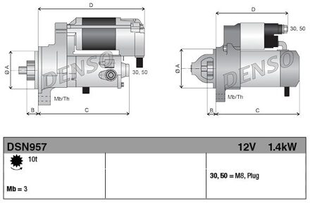 Audi Startmotor DSN957