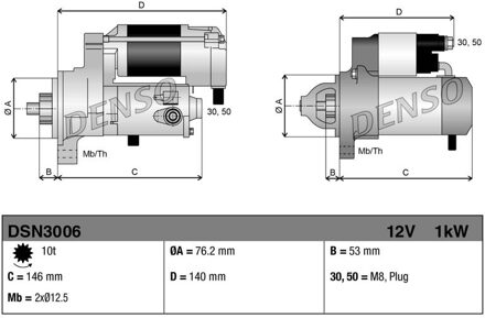 Audi Startmotor / Starter DSN3006