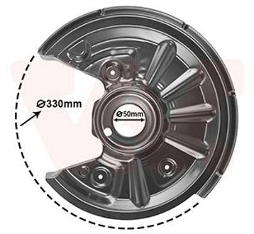 Audi Stofschild Achter L 0335373