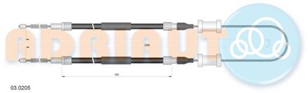 Audi Trekkabel, parkeerrem 030205