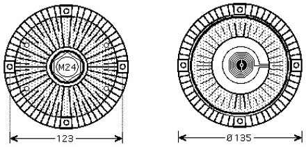 Audi VENTILATOR VISCO KOPPELING Diesel zonder AIRCO 0314740