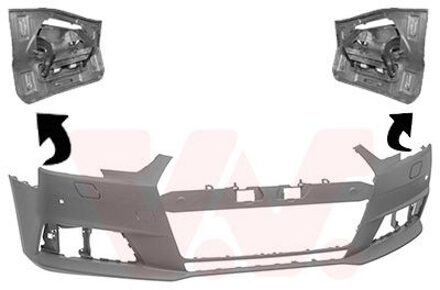 Audi voorbumper in primer 0346578