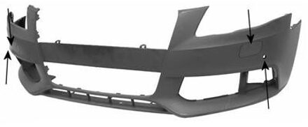 Audi VOORBUMPER IN PRIMER met KOPLAMPSPROEIER-GATEN met PDC-GATEN tot 3-2012 0327577