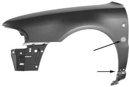 Audi Voorspatbord Links 9/96 > 8/97 0323653