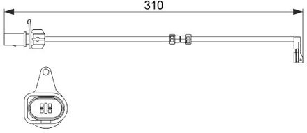 Audi Waarschuwingscontact, remvoering-/blokslijtage AP606