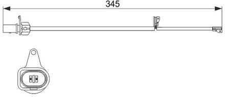 Audi Waarschuwingscontact, remvoering-/blokslijtage AP607