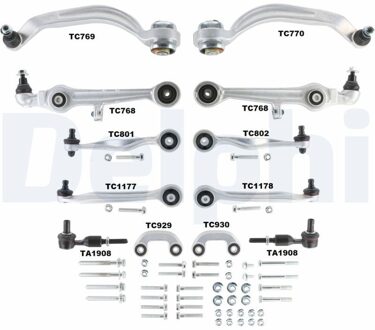 Audi Wieldraagarm, Aluminium Set TC1400KIT