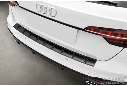 Audi Zwart RVS Bumper beschermer passend voor Audi A4 Avant B9 (incl. S-Line) 2015-2019 & Facelift 20 AV254036