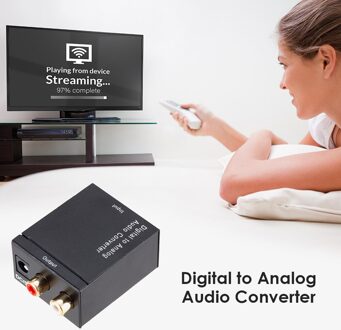 Audio Digitaal Naar Analoog Converter Toslink Coaxiale Naar Rca R/L Decoder Adapter Audio Lichtgewicht Microfoon Mixer