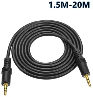 Audio Kabel Aux Jack 3.5 Stereo Aux 3.5Mm Kabels Voertuig Verbindingslijn Male Naar Male 2M/5M/10M/15M/20M Vergulde 1.5m