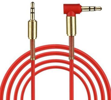 Audio Kabel Gold Plating 3.5mm Male naar Male Car Aux Auxiliary Jack Stereo Audio Kabel voor Telefoon MP3 Rood