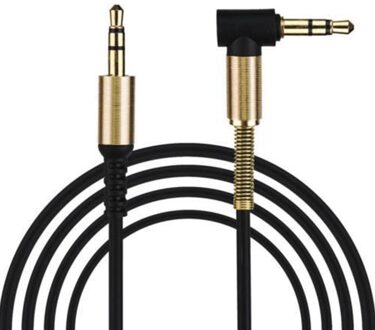 Audio Kabel Gold Plating 3.5mm Male naar Male Car Aux Auxiliary Jack Stereo Audio Kabel voor Telefoon MP3 zwart
