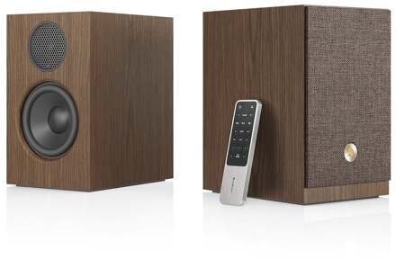 audio pro A28 W-Series Smart Multiroom 2x75W Boekenplank speaker Bruin