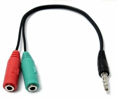 Audio Splitter 3.5Mm Male Naar 2 Aux Vrouwelijke Kabel Converter Adapter Voor Mic Geluid