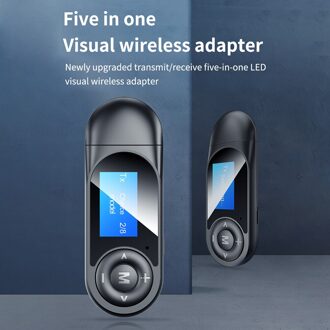 Audio Zender Ontvanger Lcd-scherm T13 2 In 1 Bluetooth 5.0 Adapter Dongle Installatie Persoonlijke Auto Elements
