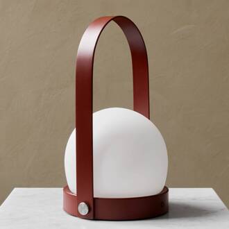 Audo Carrie LED sfeerlamp met accu IP44, rood opaalwit, donkerrood